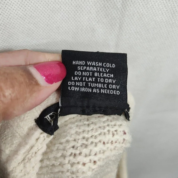 Runway 7 Ivory Red Orange Gray Striped Sweater Size XL Long Sleeve Crewneck - Picture 4 of 5